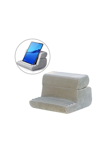 Suntek Tablet Yastık Standı Dizüstü Telefon Tutucu Rafı Gri