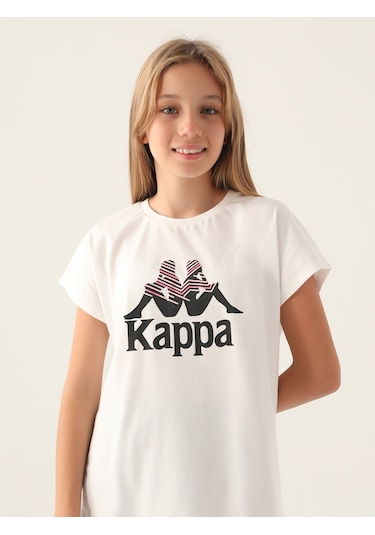 Kappa Kız Çocuk Tişört 5-15 Yaş Krem 182141t7v24s1-1 Krem