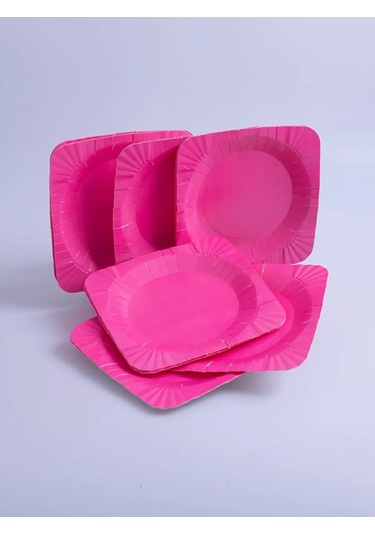 Laren Kağıt Tek Kullanımlık Tabaklar 100 Adet 412253349 Pembe