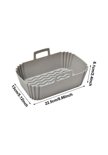 Ninja Air Fryer Gray Gri İçin Dikdörtgen Silikon Kap