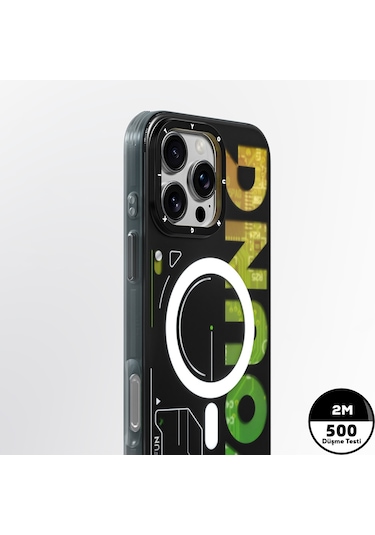 İphone Uyumlu 16 Pro Max Kılıf Magsafe Şarj Özellikli Airbagli Çift Katmanlı Youngkit Future Serisi Yeşil