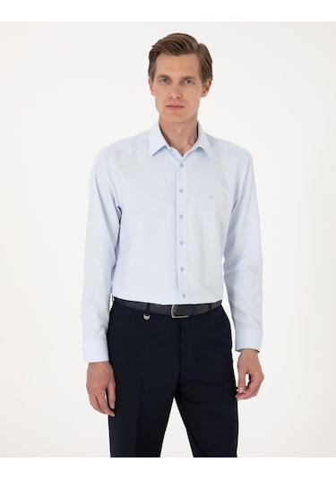 Pierre Cardin Erkek Açık Mavi Gömlek Basic 50316742-vr003 Açik Mavi