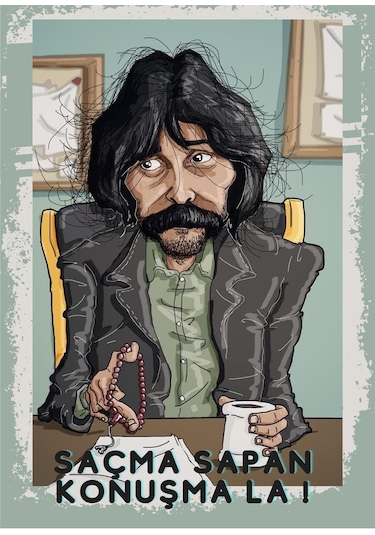 Deli Deli Konuşma La Ahşap Duvar Posteri 28 X 20 2892