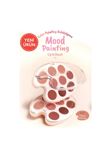 Dasique 9 Renkli Ruj & Allık Paleti Mood Painting Lip & Cheek Palette 01 Warm Coloring 01 Warm Coloring