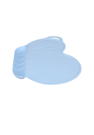 Moveevo Mavi Yemek Dereceli Silikon Bebek Yemek Matı, Yemek Düşmesini Engeller, Sağlam Tutuşlu, Taşınabilir Ve Katlanabilir Çok Renkli