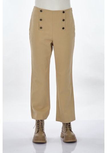 Unique Mode Bol Paça Bej Kadın Pantolon Uw244008 001