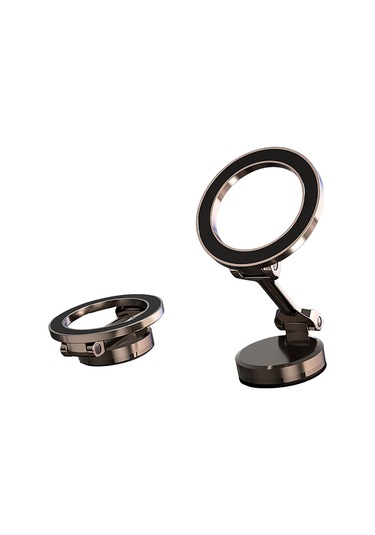 Ranyeek Alüminyum Araç Navigasyon Tutucu, 360 Döner Güçlü Manyetik, Evrensel Telefon Tutucu, Araç Gösterge Paneli Uyumlu, Silah Rengi