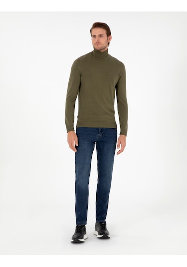 Pierre Cardin Erkek Koyu Haki Kazak /triko 50296582-vr111 Koyu Haki