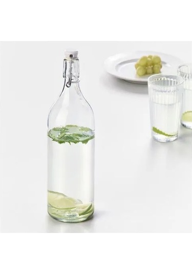 Sumuhome Korken Cam Su Şişesi Yağdanlık Sürahi 1 Lt