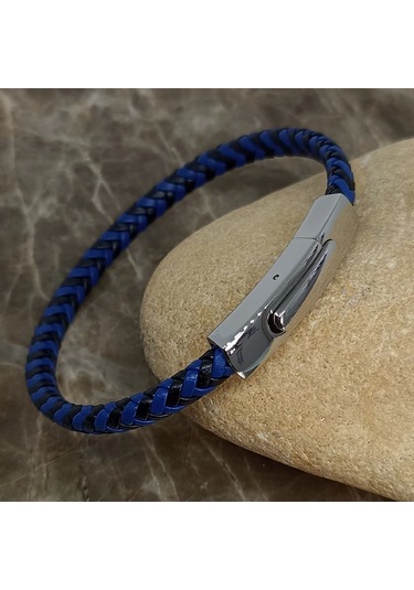 Deri Örgü Bileklik 6 4 Mm Çok Renkli