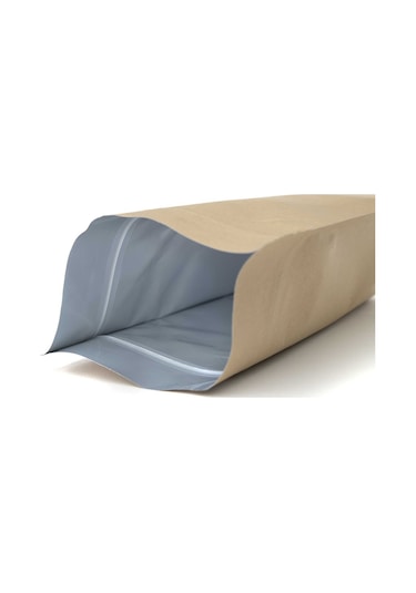 Packtory Kraft Aluminyum Kilitli Doypack Ambalaj 8,5X14,5+2,5 cm. 50 Gr. - 50 Adet