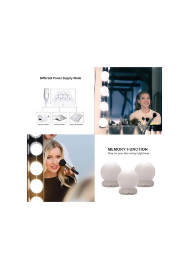 Wezone 3 Renk Aydınlatmalı Usb Makyaj Aynası Işık Zinciri - 10 Led'li