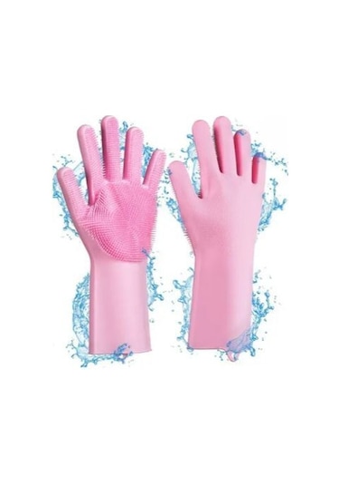 Magic Gloves Sihirli Bulaşık Eldiveni Mutfak Banyo Temizleme Fırçası Oto Ev İş Pratik - 24242406562sa Çok Renkli