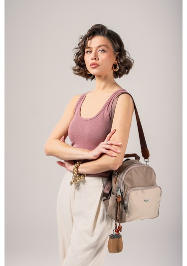 Ççs Kadın Sırt Çantası Ccs18025 Bej-vizon Bej-vizon Bej - Vizon