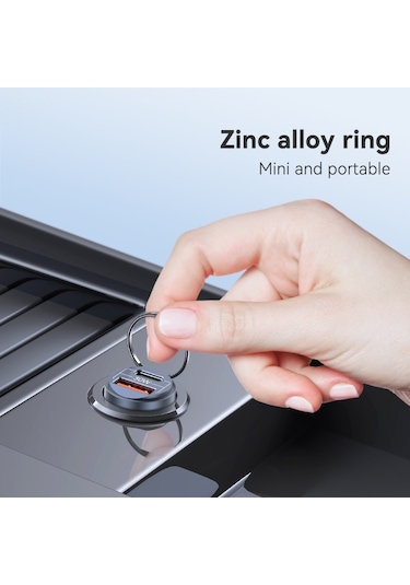 Sones Usams Us-cc206 C38 Pd30w Usb + Type-c Çift Bağlantı Noktalı Hızlı Şarj Alüminyum Alaşımlı Araç Şarj Cihazı Kararma