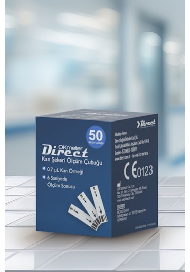 Direct Şeker Ölçüm Çubuğu Stribi 50'li