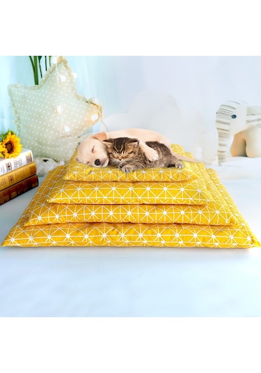 Sunskyy Sunskyy Kış Kalın Sıcak Pet Uyku Mat Kedi Köpek Uyku Yatağı, Boyut: L Gri Diğer