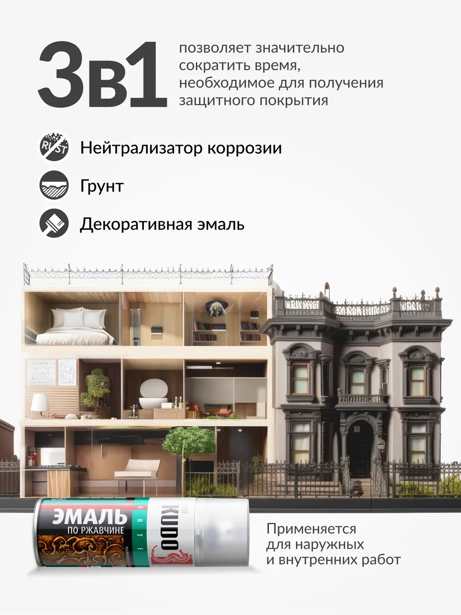 Kudo Bronz Püskürtmeli Pas Koruyucu Boya 468655101