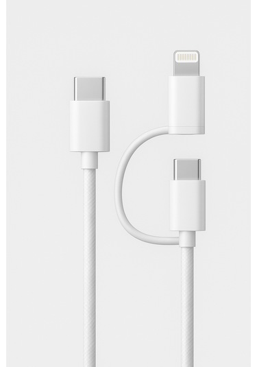 "3'ü 1 Arada Hızlı Şarj Kablosu - Type-c & Lightning"