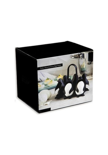 Ulzyvf Sevimli Penguen Şekilli Mutfak Yumurta Haşlama Ve Saklama Kabı - Abs Siyah Siyah