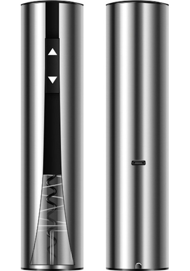 Moly Elektrikli Şarap Açacağı Ve Folyo Kesici Seti Gümüş Pratik Şarap Açma Çözümü, Hediye İdealı Gümüş