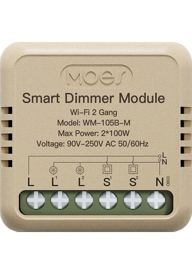 Tuya Wifi Akıllı Ev Dimmer Anahtarı Açık/kapalı Kendi Kendini Sıfırlama Anahtarı, 2 Yönlü, Wm-105b-m