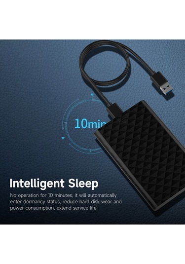 Skycity Lenovo S-02 2.5" Sata Dış Hdd Kutusu, Usb3.0 5gbps Hızlı Aktarım, Uasp Ve Trım Desteği, Araçsız Kurulum, Windows/mac/linux Uyumlu