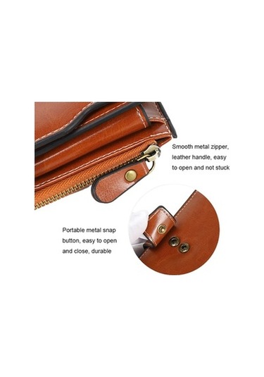 Linjinxu 1669 Rfıd Anti-manyetik Hırsızlığa Karşı Retro Uzun Cüzdan Kartlık Belge Çantası Lotus Rengi Çok Renkli