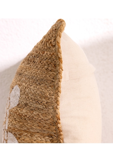 Madame Coco Trianon Jüt Kırlent Kılıfı - Naturel - 50x50 Cm Çok Renkli