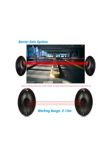 Abo-20 Su Geçirmez Aktif Fotoelektrik Tek Işınlı Kızılötesi Sensör Bariyer Dedektörü Kapı Pencere Alarm Sistemi İçin-çok Renkli
