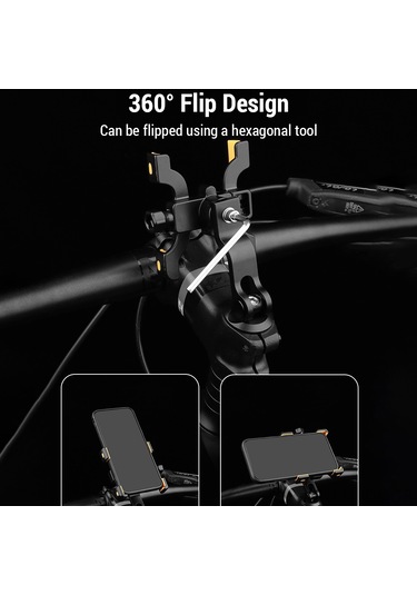 Suofeng Bisiklet Arka Görünüm Aynası Telefon Tutucu Alüminyum Çelik Dört Tırnaklı Dayanıklı Bisiklet Sporcu Aksesuarı Diğer