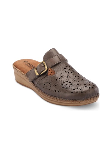 Forelli 80625-h Memory Vizon Kadın Hakiki Deri Terlik-vizon Vizon