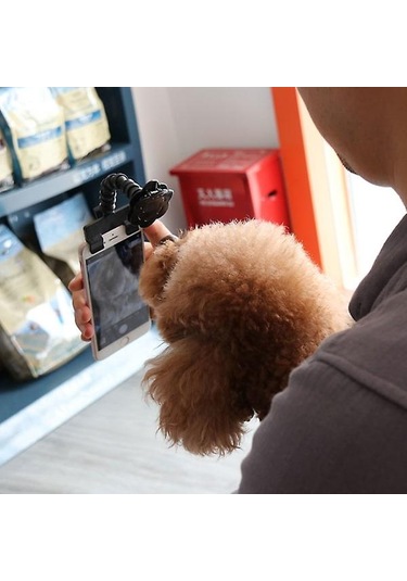 Ayarlanabilir Evcil Hayvan Selfie Çubuğu Telefon Tutucu Evcil Hayvanlar İçin Köpek Kedi İçin Telefon İçin Siyah