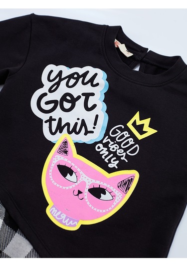 Denokids Mshb&g Havalı Kedi Kız Çocuk Elbise Renkli Çok Renkli