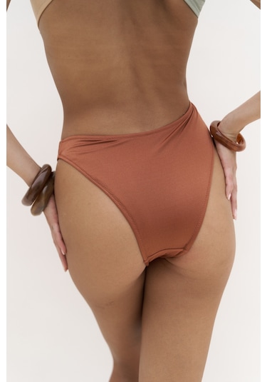 Zahra Renk Bloklu Kiremit Mayokini Çok Renkli