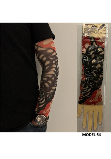 Giyilebilir Dövme 3 Çift 6 Adet Kol Çorap Dövmesi Sleeve Tattoo Set17