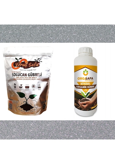 2 KG Katı Vermisafa Solucan Gübresi + 1L Orgasafa Organik Bitkisel Sıvı Gübre