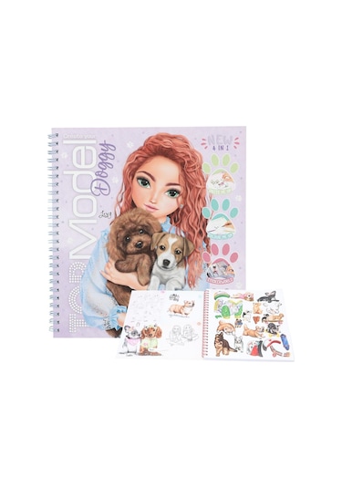 Top Model Köpek Boyama Kitabı Çok Renkli