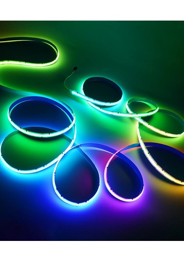 12v Cob Şerit Led Rgb - Kumandalı - Metrede 360 Led - 5 Metre 5 METRE