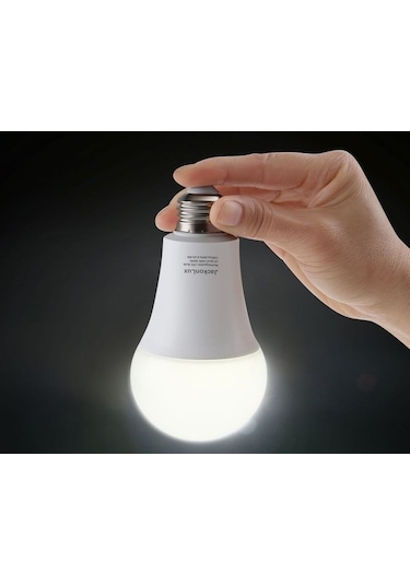 2 Adet Elektrik Kesilince De Çalışan 9 Watt Led Ampul, Kendini Şarj Eden E27 Duy Kaliteli Led Ampul
