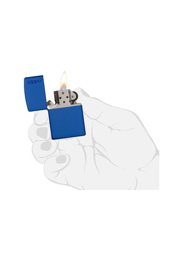 Zippo Çakmak 229Zl Classic Royal Blue Matte Lighter Mavi Logolu