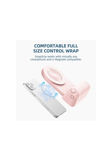 Springsun İphone Android Uyumlu Titreşim Önleyici Kablosuz Şarjlı Manyetik El Stabilizatörü Bluetooth Selfie Çubuğu Pembe