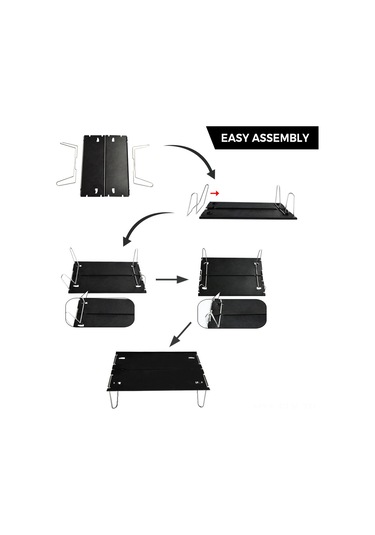 Xindoker Alüminyum Çıktı Masa, Ultra Hafif Portable Piknik Kamp Masası, İç/iç Dış Kullanım, Siyah, Kolay Çıktır Ve Taşınır Siyah