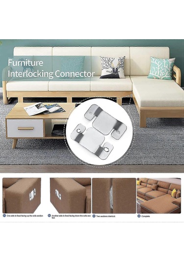 Kanepe Mobilya Bağlantı Parçası Premium Metal Kanepe Bağlantı Parçası Vidalı S202412303344 5 Set Diğer