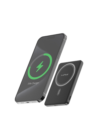 Lapas Lp-pw003 Ultra İnce Hızlı Şarj Özellikli Wireless Powerbank 5000mah 15w Gri