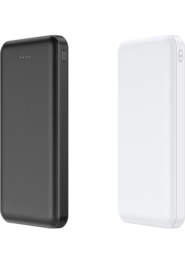 Hızlı Şarj Destekli 10000 Mah Powerbank Akıllı Koruma, Micro Ve Çift Usb, Led Durum Göstergesi Siyah Siyah