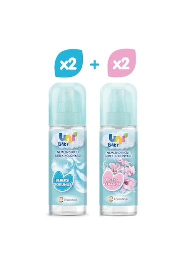 Uni Baby Bebek Kolonyası Bebeksi Kokular + Çiçeksi Kokular 4'Lü