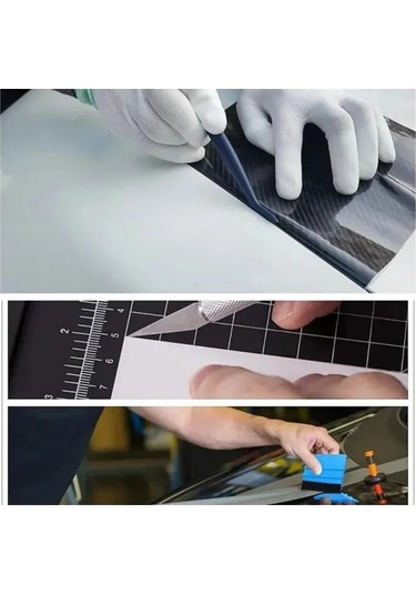 Chuangyinshop 1 Set Araç Kaplama Alet Seti Vinyl Squeegee Scraper Bıçak Window Tinting