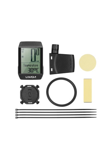 Lıxada Bkv-1800 Entegre Kasa Kablosuz Bisiklet Bilgisayarı Siyah