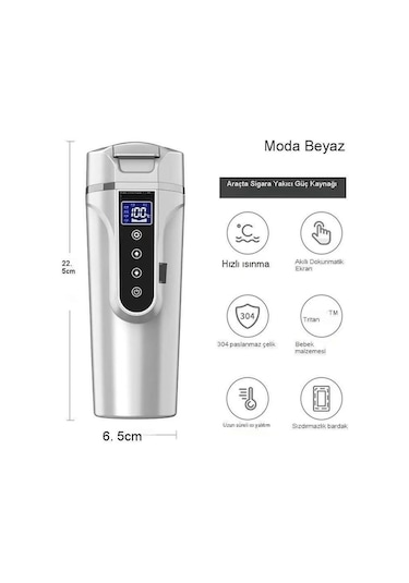 Xiaoguang Ambition 1220 Elektrikli Araba Su Isıtıcısı Isıtma Beyaz